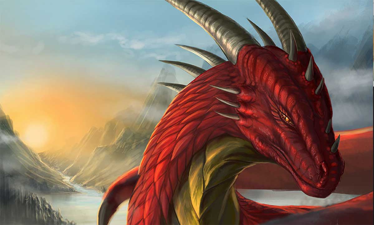 Красный дракон фэнтези