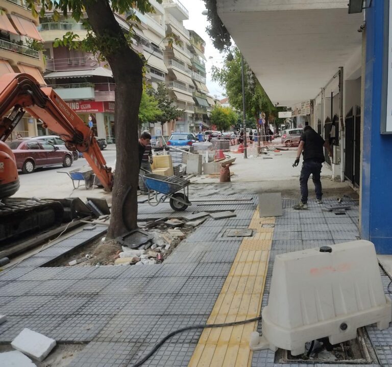 Λάρισα: Από Μουρούζη έως Ηρώων Πολυτεχνείου συνεχίζονται τα έργα στην Ανθίμου Γαζή